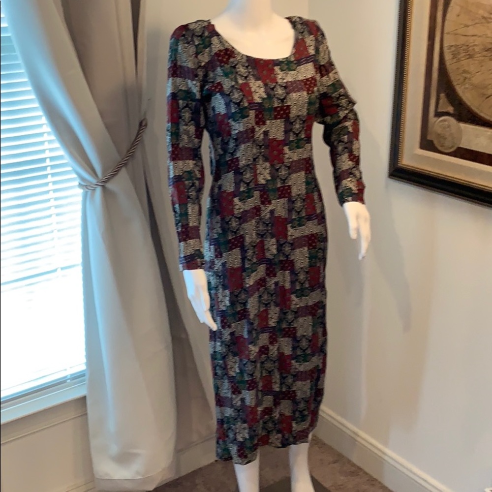 NINA PICCALINO VINTAGE DRESS SIZE 6 REAR ZIPPER